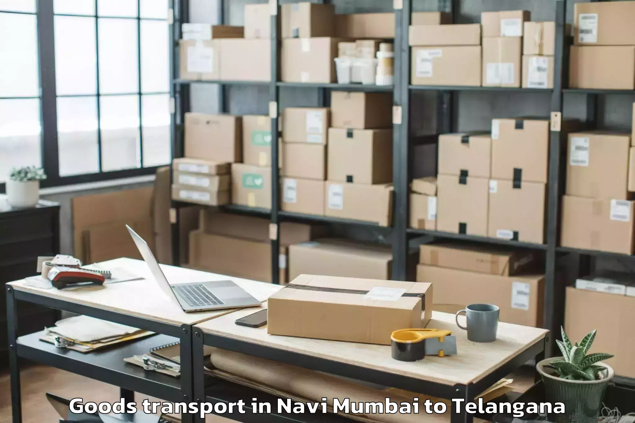 Book Navi Mumbai to Mella Cheruvu Goods Transport Online